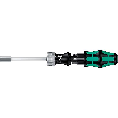 Handhalter Vario KK27 RA mit Ratschenfunktion, 7-teilig, Magazin für 25 mm Bits