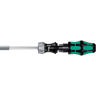 Handhalter Vario KK27 RA mit Ratschenfunktion, 7-teilig, Magazin für 25 mm Bits