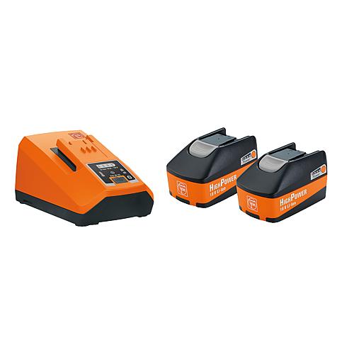 Akku-Set 18 V, 2 x 5,2 Ah Li-Ion Akkus + 1 Ladegerät
