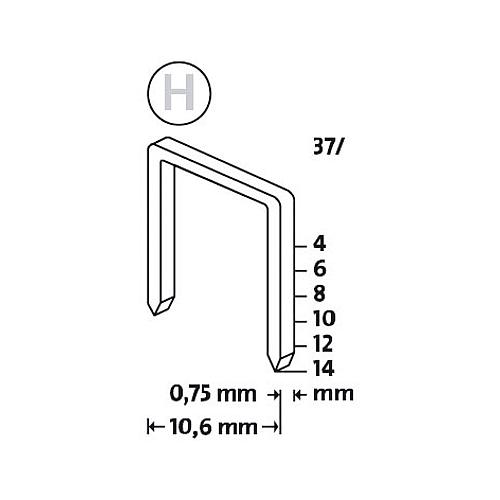 Feindrahtklammer H 37