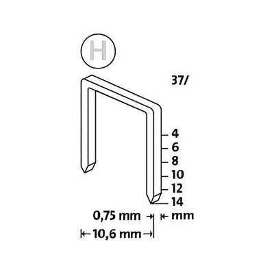 Feindrahtklammer H 37