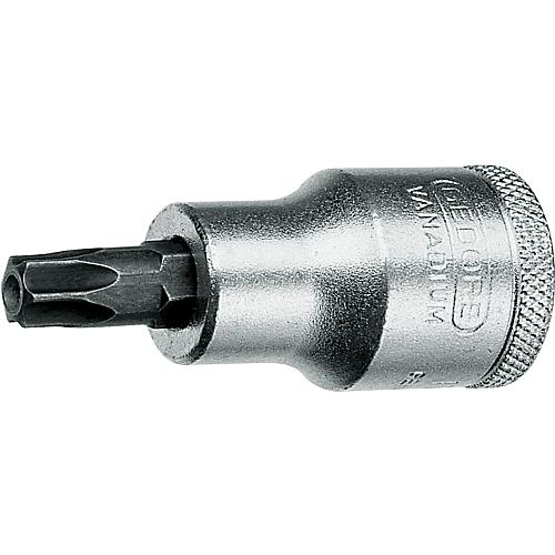 Schraubendrehereinsatz 1/2" Innen-Torx® mit Bohrung, metrisch, kurz