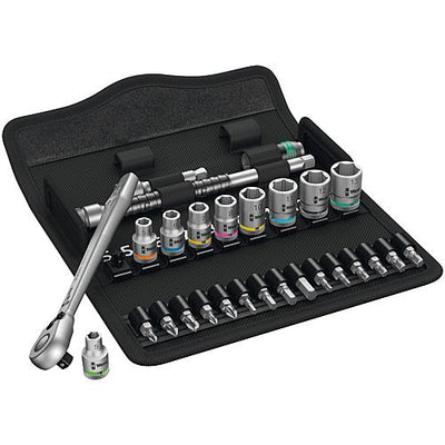 Knarren-Satz Zyklop, 1/4", 28-teilig, Knarre mit Umschalthebel