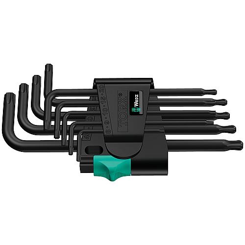 Winkelschlüssel-Satz 967/9 TX 1 WERA, für TORX®, 9-teilig, BlackLaser Oberfläche