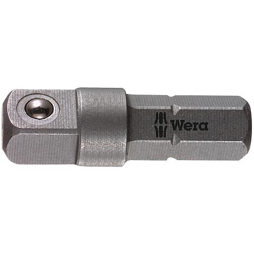 Werkzeugschaft (Verbindungsteil) 870/1 WERA, 1/4" Außenvierkant-Abtrieb, 1/4" Außensechskantantrieb