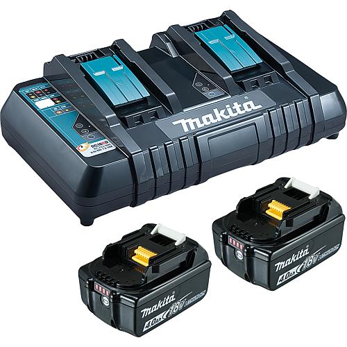 Akku-Set, 18 V, 2 x 4,0 Ah + 1 x Doppelladegerät