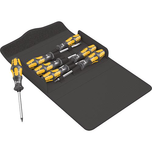 Schraubendreher-Satz Kraftform Plus, Schlitz, Phillips, Torx®, mit Schlagkappe, 7-teilig