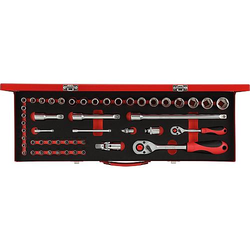 Steckschlüssel-Set GEDORE red 12,7 mm (1/2") und 6,35 mm (1/4"), 49-teilig