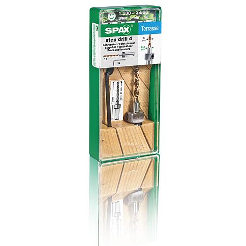 Bohrsenker Set SPAX®, 1x Holzbohrer 4mm, 1x Senker 6,5mm, 1 x Innensechskantschlüssel