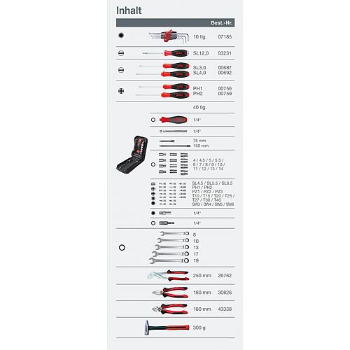 Werkzeugrucksack Set L mechanic, 65-teilig