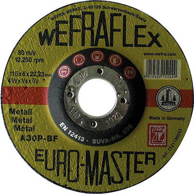 Schruppscheibe Euromaster A 30 P, gekröpft, für Eisen und Stahl