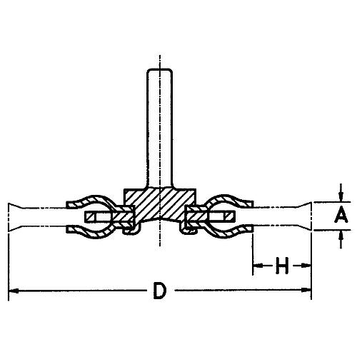 Rundbürste mit Schaft, ø 6 mm mit M14 Innengewinde