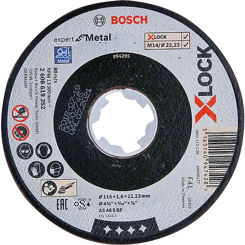 Trennscheibe BOSCH® für Metall mit X-Lock Aufnahme und Innenloch-ø 22,23 mm, gekröpft