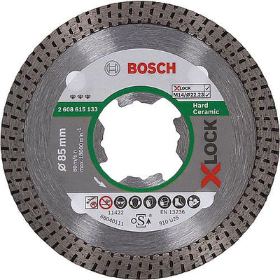 Trennscheibe Diamant für Fliesen aus Keramik, Porzellan und Feinsteinzeug mit X-Lock Aufnahme