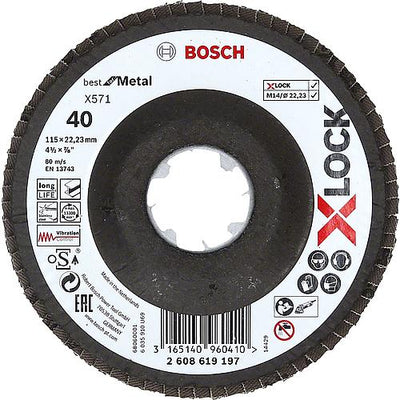 Lamellenschleifteller BOSCH® zur Metallbearbeitung mit X-Lock Aufnahme