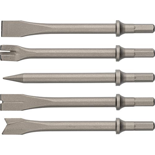 Meißel-Satz, für Druckluft-Meißelhammer 82 008 23, 5-teilig