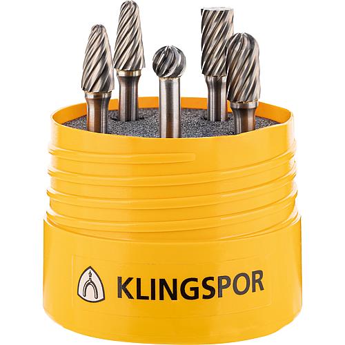 Hartmetall-Fräser-Set mit Spezialverzahnung für Edelstahl Klingspor, 5-teilig