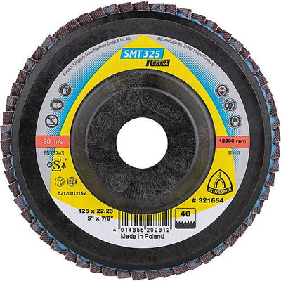 Lamellenschleifteller SMT 325 EXTRA, gerade, für Edelstahl, Stahl
