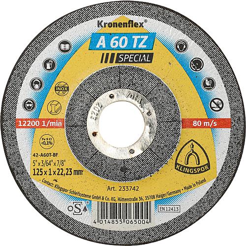 Trennscheibe Kronenflex® A 60 TZ SPECIAL, gekröpft, für Edelstahl, Stahl, NE-Metall