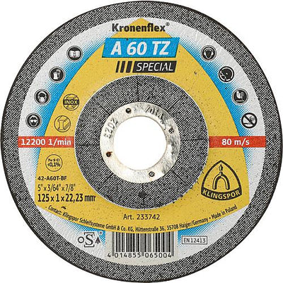 Trennscheibe Kronenflex® A 60 TZ SPECIAL, gekröpft, für Edelstahl, Stahl, NE-Metall