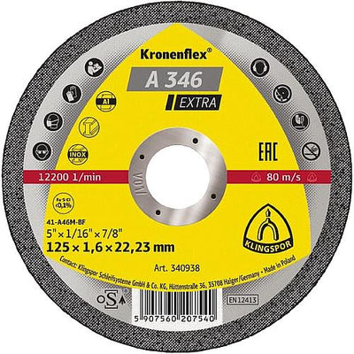 Trennscheibe Kronenflex® A 346 EXTRA, gerade, für Edelstahl, Stahl, Aluminium