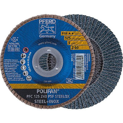 Lamellenschleifteller Polifan Universal-Linie Z PSF, gekröpft, für Edelstahl (INOX), Stahl