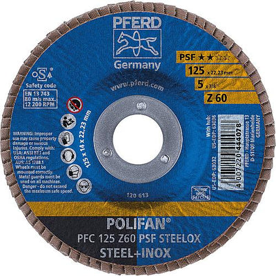 Lamellenschleifteller Polifan Universal-Linie Z PSF, gekröpft, für Edelstahl (INOX), Stahl