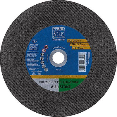 Trennscheibe PSF, gerade, für Aluminium, Titan, weitere NE-Metalle, Stein, Beton, Fliesen, Duroplaste, Faserverstärke, Duroplaste (GFK, CFK), Gusseisen