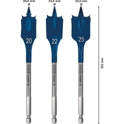 Flachfräsbohrer-Set EXPERT, 3-teilig