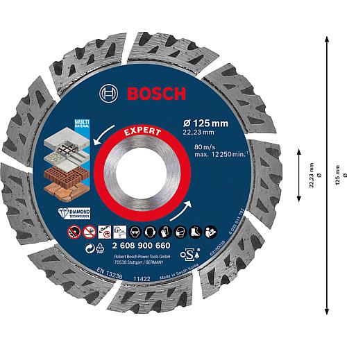 Diamant-Trennscheibe EXPERT für Beton, armierten Beton, Porenbeton, Mauerwerk, Dachziegel, Trockenschnitt