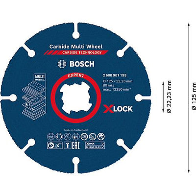 Trennscheibe EXPERT Multiwheel, CARBIDE TECHNOLOGY, für Holz, Holz mit Nägeln, Spanplatten, Sperrholz, Presschichtholz, MDF-Platte beschichtet und unbeschichtet, Kupfer, Laminat-Fußbodenpaneele, Polyamid, gerade