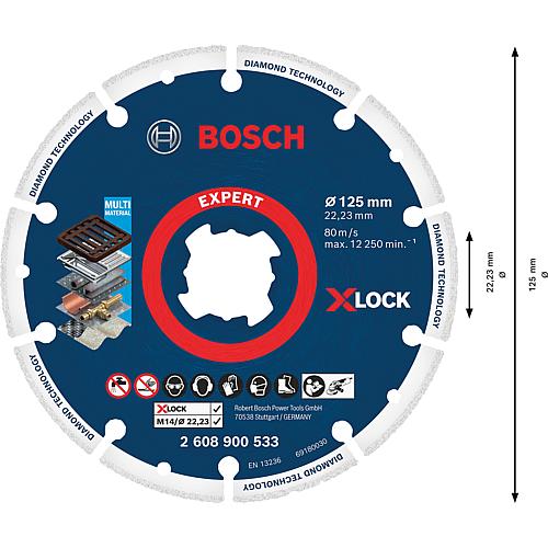 Diamant-Trennscheibe Expert X-LOCK für Stahl, Armierung, Edelstahl, Gusseisen, Kupfer, Messing, Trockenschnitt