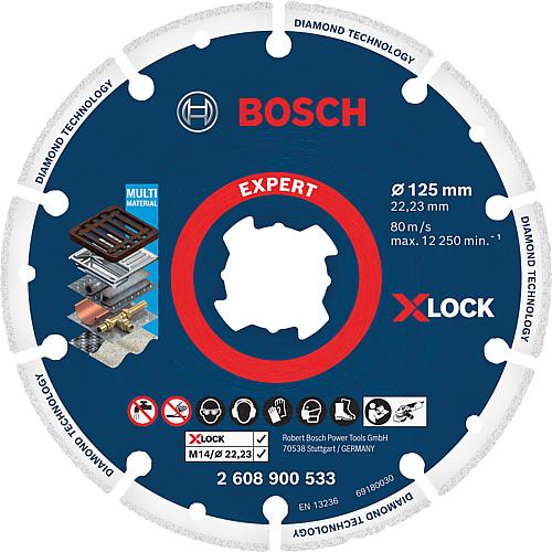 Diamant-Trennscheibe Expert X-LOCK für Stahl, Armierung, Edelstahl, Gusseisen, Kupfer, Messing, Trockenschnitt