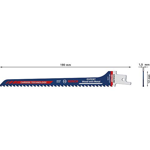 Säbelsägeblatt Expert S715LHM für Holz mit Metall, CARBIDE TECHNOLOGY
