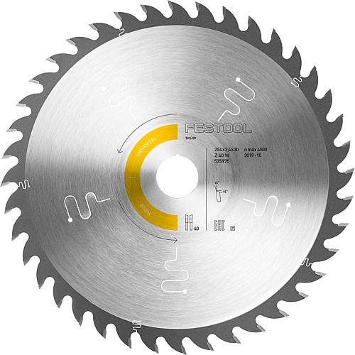 Kreissägeblatt für Vollholz Querschnitt, Tischlerplatten, Sperrholz, Multiplex/Lagenholz, Spanplatten roh, MDF Mitteldichte Faserplatten und HDF Hartfaserplatten