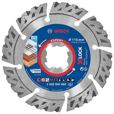 Diamant-Trennscheibe Expert X-LOCK für Beton, armierten Beton, Porenbeton, Mauerwerk, Dachziegel, Trockenschnitt