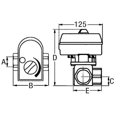 Mischventil Euromix MV-120, 3-Wege-Ausführung F-3