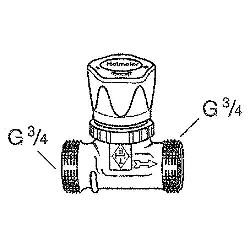 Vorlauf-Regulierventil mit Thermostat-Oberteil