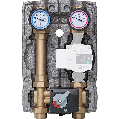 Heizkreissets Easyflow DN 25 R1" ohne Überströmventil und mit EPP-Isolierung Typ 3 mit 4-Wege-Mischer