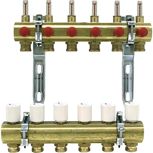 Messing-Fußbodenheizkreisverteiler Typ R553F DN 25 (1")