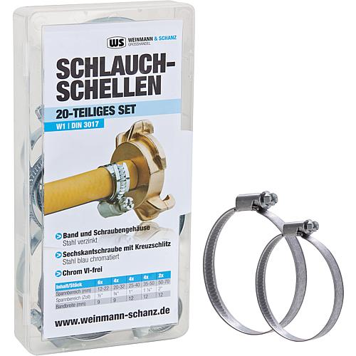 WS Schlauchschellen-Set, 20-teilig