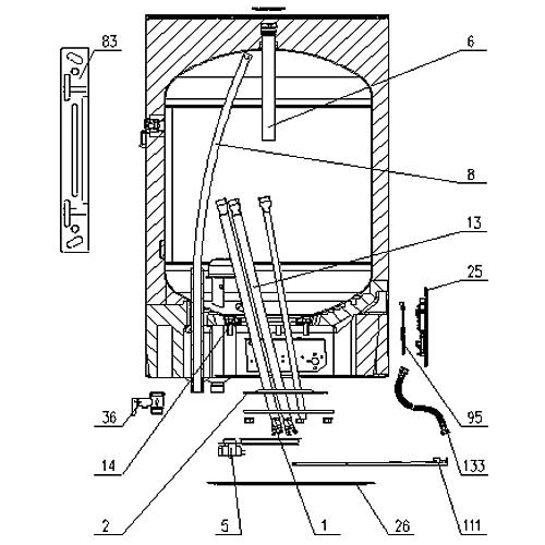 Ersatzteile zu Warmwasserspeicher OGB 30 - 100 Slim SM (Nach BJ 10.2015)