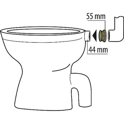 Gummi-Spülrohrverbinder für Euro-WC