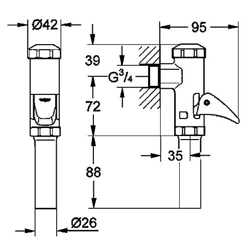 Ersatzteile für WC Druckspüler Typ DAL-Voll-Automatic