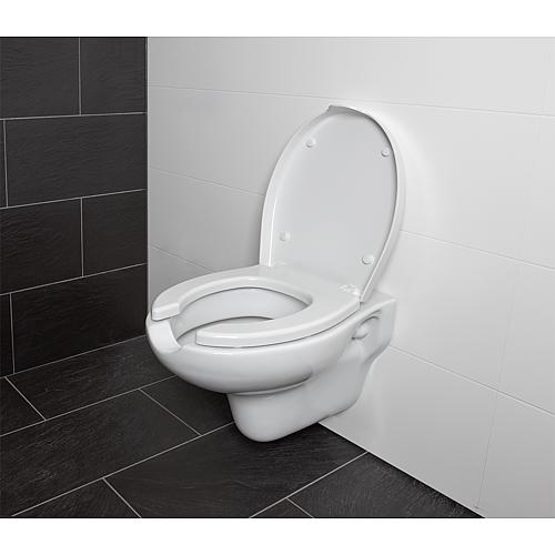 WC-Sitz Elida, Hygiene-Aussparung am Deckel geschlossen