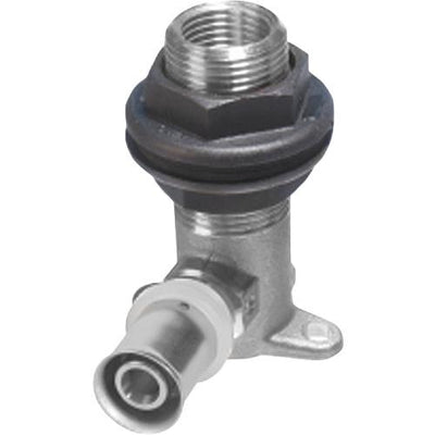 Wanddurchführung mit Verdrehschutz DN 20 (3/4") AG x DN 15 (1/2") IG