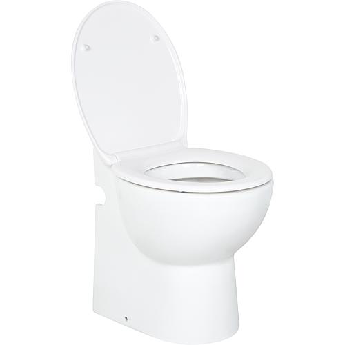 Kompakt WC Gestolette 1010 mit Hebeanlage und autom. Spülung inkl. Sitz mit Absenkaut.