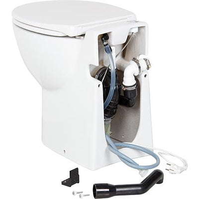 Kompakt WC Gestolette 1010 mit Hebeanlage und autom. Spülung inkl. Sitz mit Absenkaut.