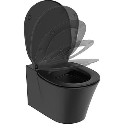 Wand-Tiefspül-WC Connect Air, schwarz, spülrandlos