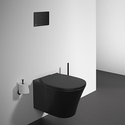 Wand-Tiefspül-WC Connect Air, schwarz, spülrandlos